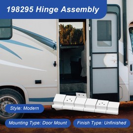 2 Pack Trailer Door Hinge Rv Door Hinge Rv Entry Door Replacement Parts 198295 Friction Hinge Assembly 6 Leaf, White