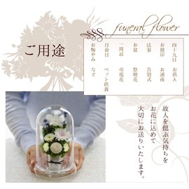 Art Four Season ◎Offering Mom Dome Preserved Flower (White)
