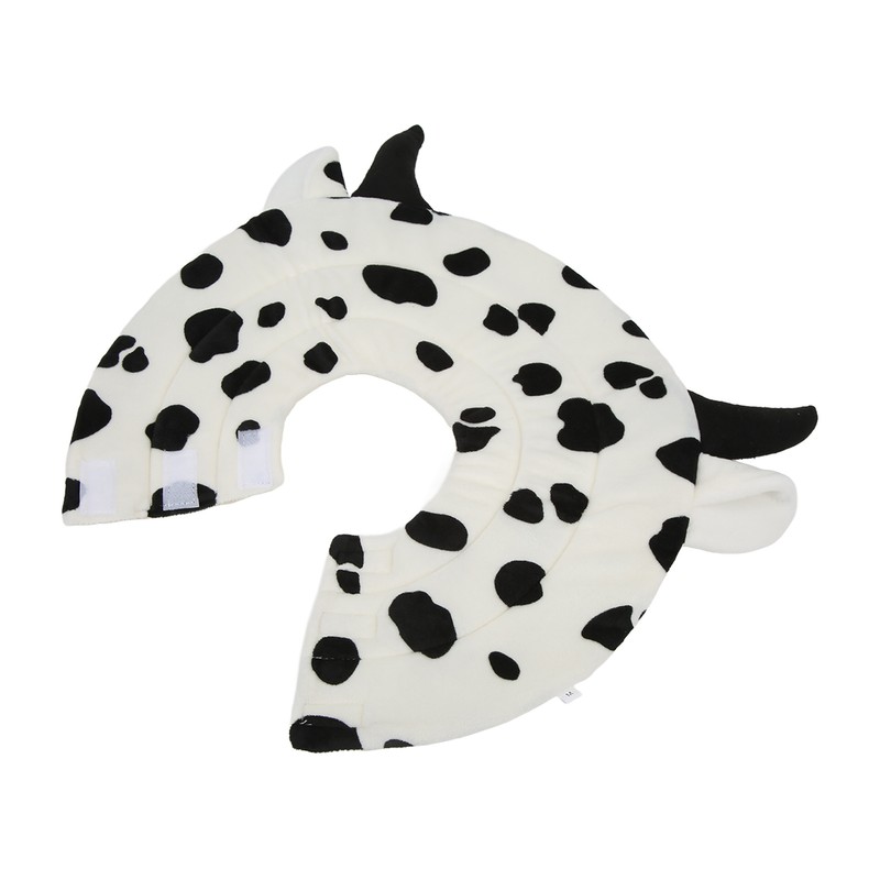 Cat Elizabeth Cone Cartoon Adjustable Cow Pattern After Surgery Recovery