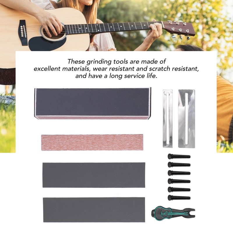 Guitar Polishing Tools Fret Gasket Bridge Pins and Puller Grinding