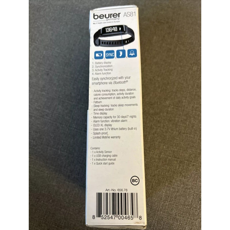 Beurer New Beurer (AS81) Bluetooth Activity Sensor - Black