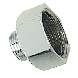 Boutt 2135491 Coupling Nipple Brass Female 20 x 27 Male 15 x 21, Chrome