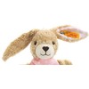 Steiff Hoppel Rabbit Grip Toy with Rattle (Pale Pink, 12cm)