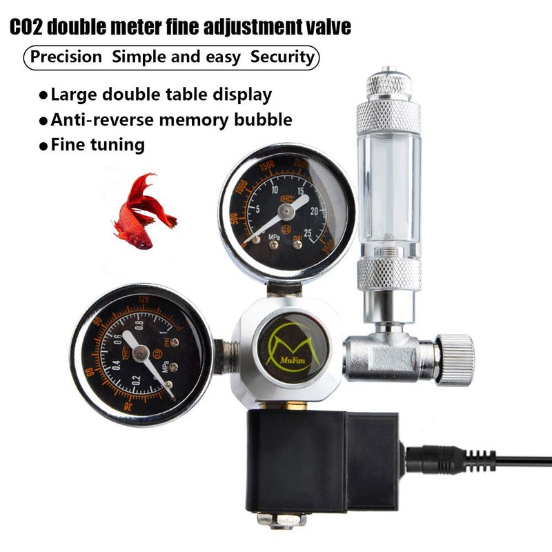 CO2 Pressure Regulator with Solenoid Valve Pressure Gauge and Check
