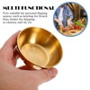 DOITOOL 4pcs Small Bowl Stainless Steel Sauce Dishes Round Seasoning