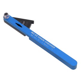Lwuey Bike Chain Checker Tool, Wear Measuring Instrument Replacement Indicator Bicycle Repair Checking Tools Aluminum Alloy Mountain Bikes Road Cycling Measurement Kit Easy Operation Universal(Blue)