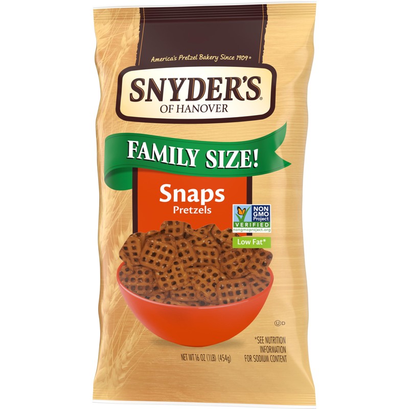 Snyder's of Hanover Snaps Pretzels, 16 Oz Bag