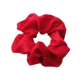 Pack of 5 Velvet Scrunchies Hair Bobbles for Women, Plain Elastic Thick Bands, Hair Bobbles Elastic Hair Bands, Hair Rings, Hair Ring of the Colon, Hair Scrunchies Hair Rings Women, Red