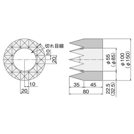 NASTA Soundproofing Material KS-SMU150 For Pipes Inner Diameter 5.9 inches (150 cm), Gray Body: Depth 3.1 inches (8 cm), Body: Height 5.9 inches (15 cm), Main Unit: Width 5.9 inches (15 cm)