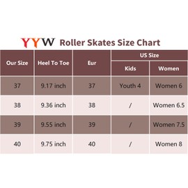 YYW Roller Skates for Women Girls Black Pink Roller Derby Skates Light Up Adult Double Row PU Leather Skates for Youth Adult Beginner Outdoor 40-9.75in - US Women 8