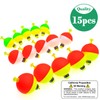 FishingPepo 15pcs Fishing Bobbers and Floats Set Slip Bobbers Fishing