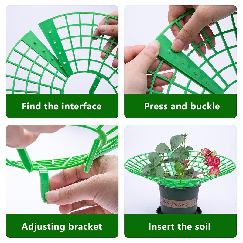 codree 10 Pack Strawberry Plant Supports, Strawberry Plant Stand with