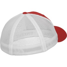 Flexfit Unisex Flexfit Mesh Trucker 2-tone Red/Wht S/M Hat, Multicoloured (Rouge/Blanc), S-M UK