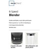 Mainstays 500 W 48 oz Jar 6-Speed Blender, Black