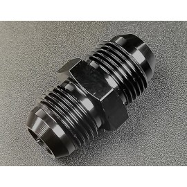 Rodspeedracing AN6 6AN TO AN6 6AN Male Thread Straight Aluminum Anodized Fitting Adapter Black