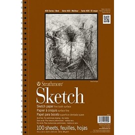 Strathmore 400 Series Sketch Pad, 14x17 inch, 100 Sheets - Artist Sketchbook for Drawing, Illustration, Art Class Students