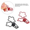 100pcs Binder Clips Black Red Cute Cartoon Flower Shape Metal