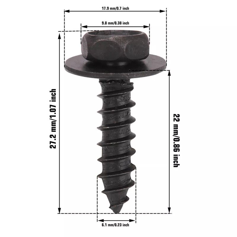 Cequent Unbranded 30 Screw Bolt Fixing Retainer Fender Liner Under
