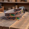 DANIEL'S ARTPLANET Men's Western Belt 1.5” Wide Full Grain One