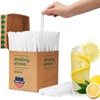 Plastic Straws [500 Pcs-7.8" Long] Individually Wrapped Clear Disposable Drinking Straws - Made in USA - Straight Long Straws for Party, 0.23'' Diameter