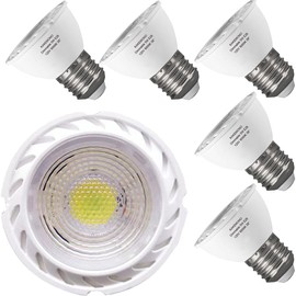 KAKEMONO PAR16 LED Bulbs Dimmable 5W Short Neck Track Spot Light, 5000K Daylight White, 50watt Halogen Replacement Track Spotlight, E26 Medium Base, Pack of 6