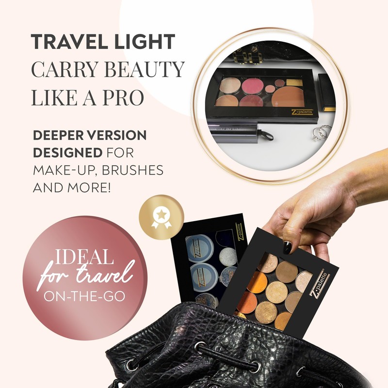 Deep Medium Z Palette Magnetic Makeup Palette, Empty Magnetic Palette,