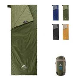 Naturehike Lightweight Compact Sleeping Bag, 59℉/32℉ Envelope Ultralight Backpacking Sleeping Bag Portable, Waterproof with Compression Sack for Cold&Warm, Camping, Traveling, Hiking