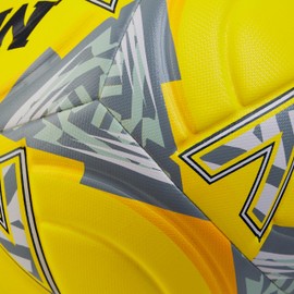 Mitre Impel Evo Football | Durable Training Ball | Hyperseam Technology, Fluo Yellow/Black/Circular Grey, 5
