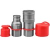 3/8" Flat Face Hydraulic Quick Connect Couplers/Couplings with Dust Caps,Hydraulic