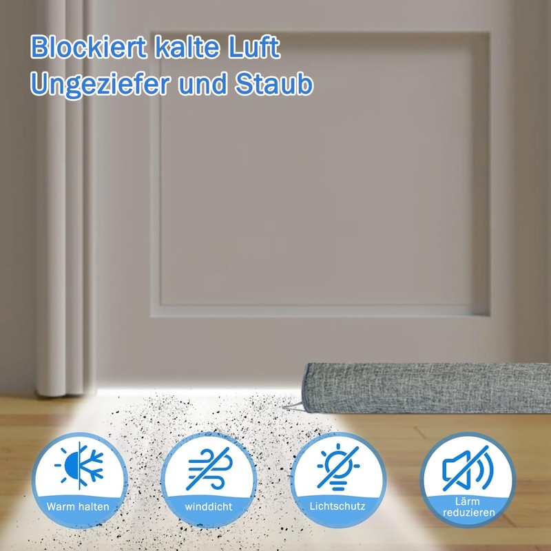 JINMEE Draught Excluder for Doors 90 cm, Door Draught Excluder