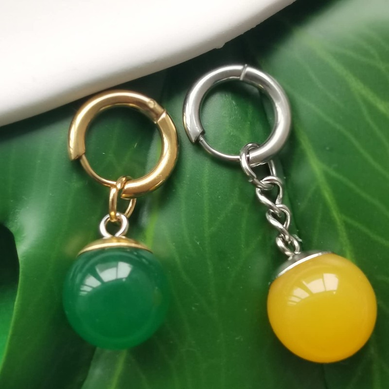 one pair of Resin Ball Stainless Earring Cosplay Earrings Ear