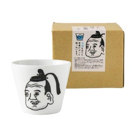 Asahi Koyo Gui Kouyo Porcelain Mino Ware Cup, 7.8 fl oz (220 ml), Diameter 3.2 inches (8.2 cm) x Height 2.8 inches (7 cm), Tokugawa Ieyasu, 1 Piece, Ieyasu's Cheeks Blushing When Poured Cold Drinks,