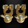 Ampper Brass Battery Terminal Connectors, Top Post Battery Terminals Clamp
