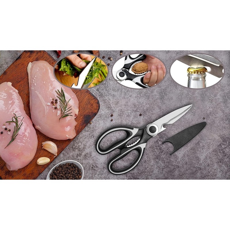 Zaxetic Kitchen Scissors Heavy Duty Multi-Function Purpose, Ultra Sharp Cutters