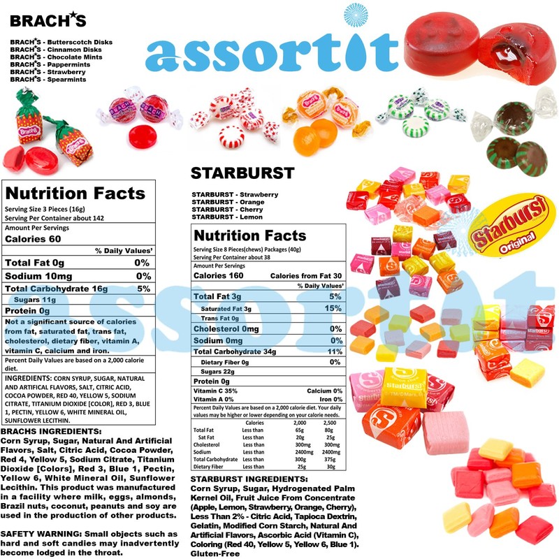 Assorted Starburst & Brach's 8.75 Lb Bulk Soft Chewy &