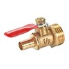 sourcing map Brass Air Ball Valve Shut-Off Switch 1/2 Inch