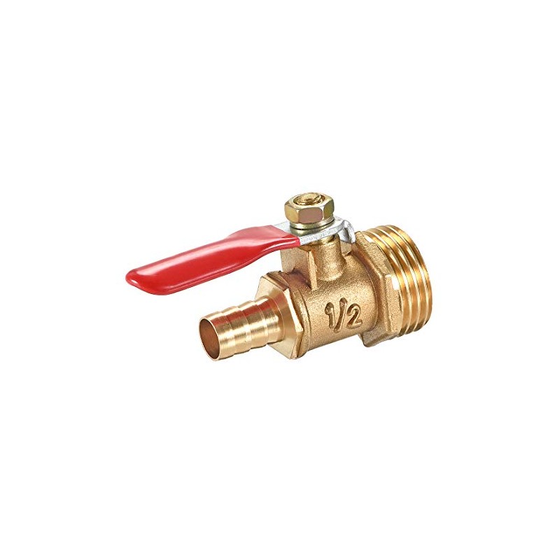 sourcing map Brass Air Ball Valve Shut-Off Switch 1/2 Inch