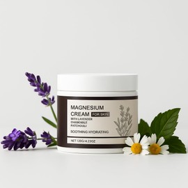 Magnesium Cream, Lotion & Body Butter for Sleep,Relaxation & Moisturizing – with Lavender & Chamomile – Calming Relief for Body, Legs & Feet – Stress, Cramps & Restful Sleep Support – 4.23OZ