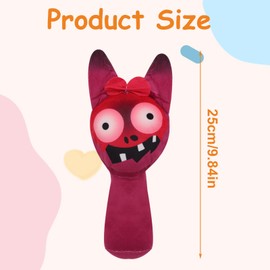 DHINCHANSAIB Sprunki Plush Toy Sprunki - Soft Plush Toy for Christmas and Birthday for Adults and Children (Dark Pink)