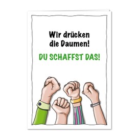 bernsteinfee-CARDS Card Thumbs Press – Wish Good Luck and Success Together, You Create This, We Think of You – Includes Envelope (DIN A5)