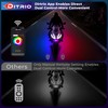 12PCS Double Row Motorcycle Led Lights with Brake Turn Signal,Underglow
