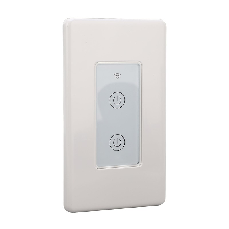 Smart Wall Switch 2 Gang Touch Glass Panel Support Voice