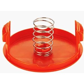 YJYALKYU! RC-100-P AF-100 Trimmer Line Cap Spring RC100P,385022-03 Replacement Black and Decker Weed Eater Cover,Weed Wacker Caps Grass Trimmer Parts for AFS Trimmer(1 Cap,1 Spring)