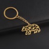 VASSAGO Stainless Steel Hollow Out Animal Keychain Backpack Car Purse