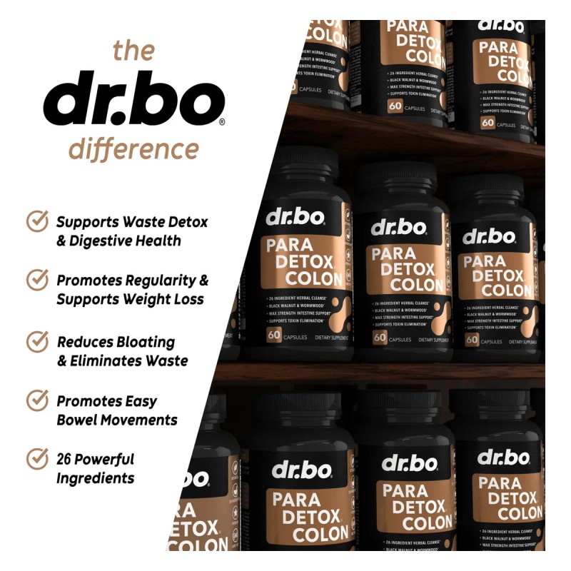 Dr. Bo Pastillas Detox Colon Natural 60 Cápsulas
