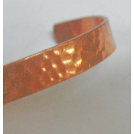 Roger Enterprises Solid Copper Cuff Bracelet Hammered Design Texture