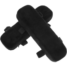 TIDTALEO Fundas Mejorado Reposabrazos Silla 2 de Oficina para de Piezas, Almohadillas de Espuma Viscoelástica Negra Núcleo PU Tamaño 250x75x30 Mm, Apoyabrazos Acolchados para Mayor
