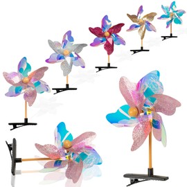 Sepco 30PCS Sequin Pinwheel Hairpin for Teen Girls Hair Styling Accessories Barrettes Cute Windmill Assorted Alligator Hair Snap Clips with Wind Spinner