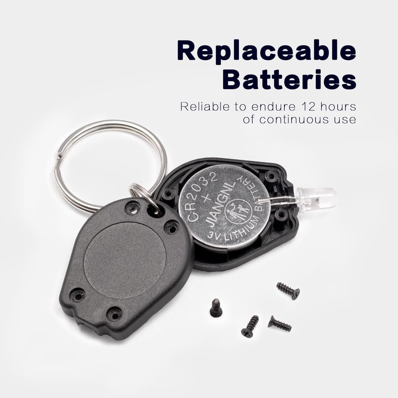 RaySoar 6 Pack Ultra Bright Green Light Keychain Flashlight, Mini