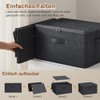 Exquilnova Pack of 2 Storage Boxes with Lid Fabric, Stackable